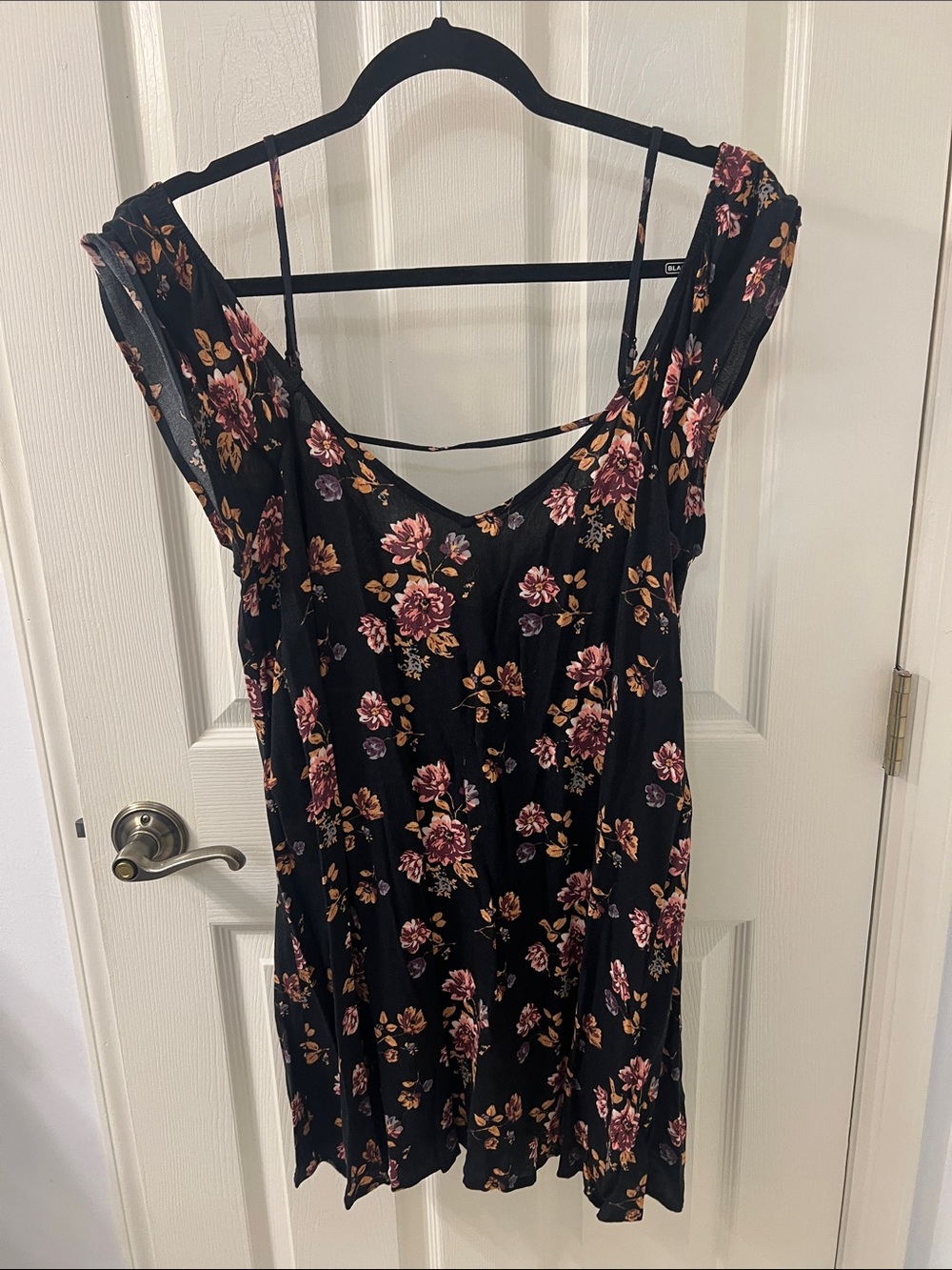 Black Floral Sweetheart Off the Shoulder Dress with Pink & Gold Roses